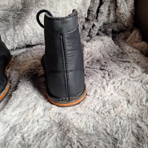 Davinci Black Leather Barefoot Combat Boots Zero Drop - Picture 7 of 12